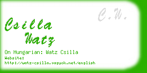 csilla watz business card